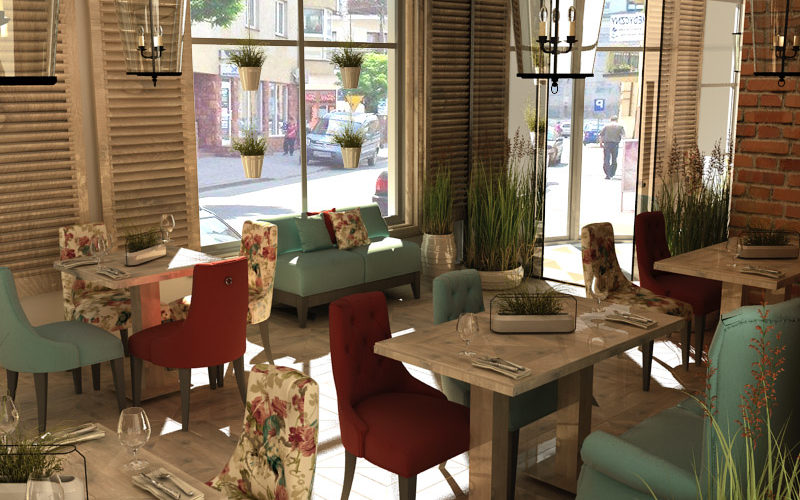 Restauracja Eko Nowy Dwór Mazowiecki w stylu Modern Rustic w ciepłym przytulnym domowym klimacie